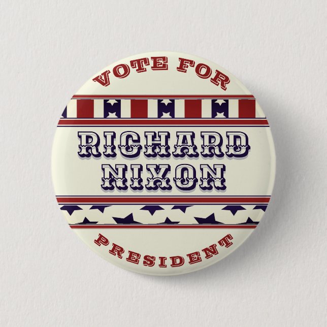 Richard Nixon for President Vintage Look Button (Front)