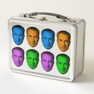 Richard Nixon in Vivid Colour Metal Lunch Box