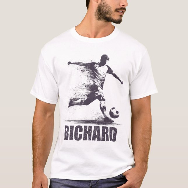 Richard Soccer Boys Personalized First Name Richar T-Shirt (Front)