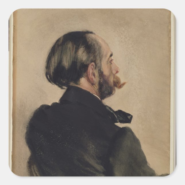 Richard, the Brother of the Artist, 1860 Square Sticker (Front)