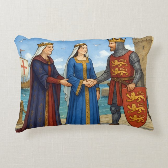 Richard the Lion Heart meets Berengaria Accent Pillow (Front)