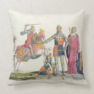 Richard the Lionheart, John of Gaunt, Edward III, Throw Pillow