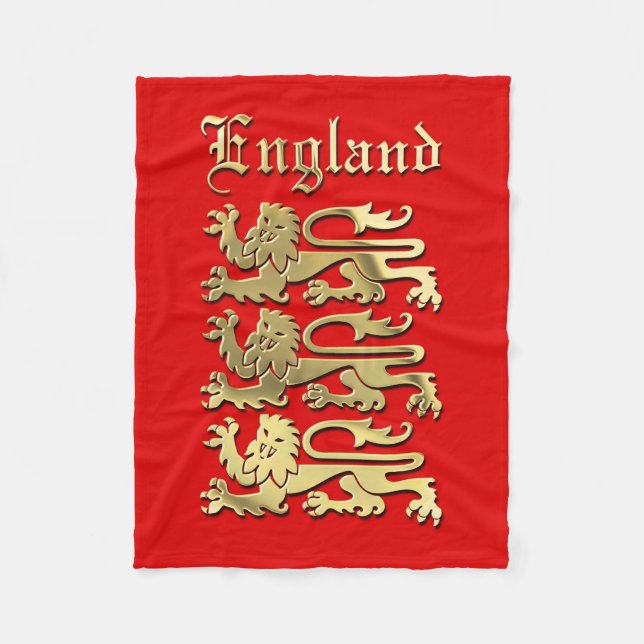 Richard the Lionheart's Royal Arms of England Fleece Blanket (Front)