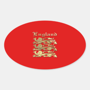 Richard the Lionheart's Royal Arms of England Oval Sticker