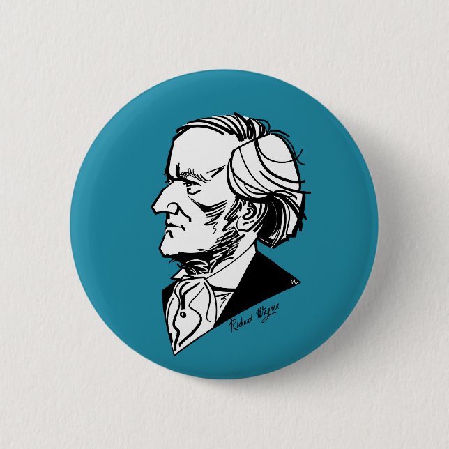 Richard Wagner 2 Inch Round Button (Front)