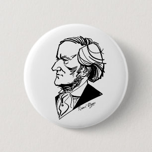 Richard Wagner 2 Inch Round Button