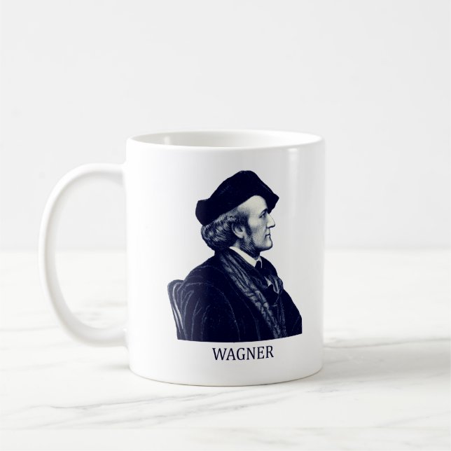 Richard Wagner, blue Coffee Mug (Left)