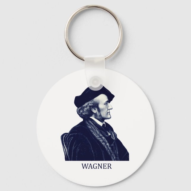 Richard Wagner, blue Keychain (Front)