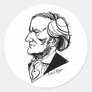 Richard Wagner Classic Round Sticker