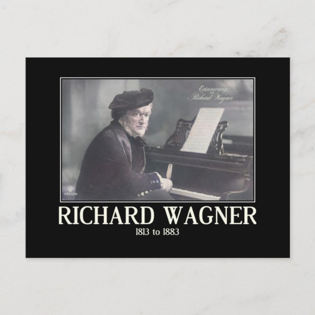 Richard Wagner, Composer, Vintage Inspired Postcard (Front)