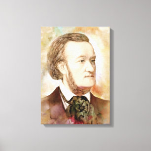 Richard Wagner on Canvas - Watercolor Style Print