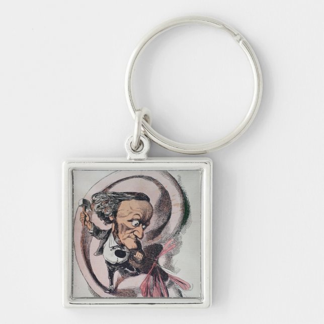 Richard Wagner splitting the ear drum of world Keychain (Front)