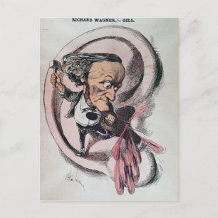 Richard Wagner splitting the ear drum of world Postcard