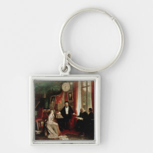 Richard Wagner with Franz Liszt and Liszt's daught Keychain