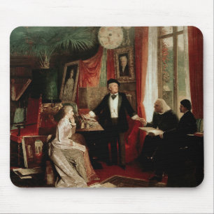 Richard Wagner with Franz Liszt and Liszt's daught Mouse Pad