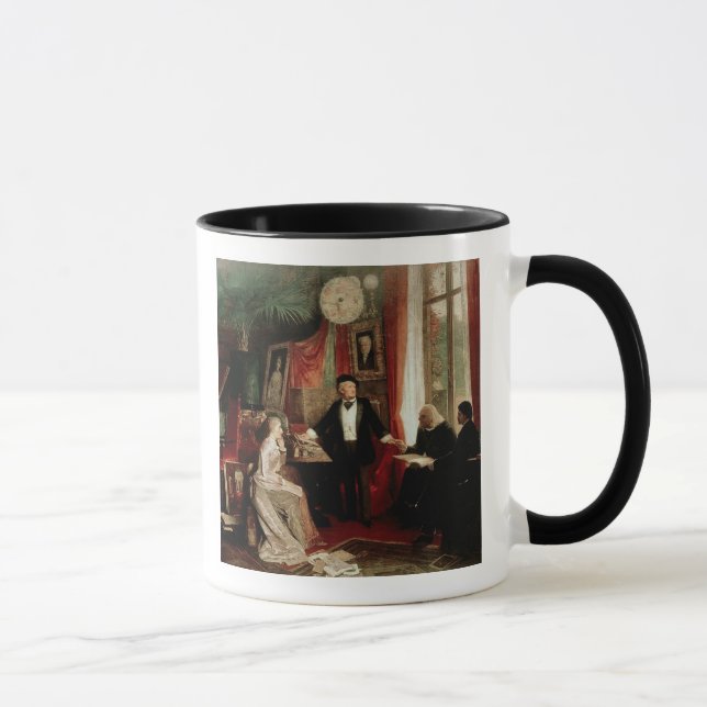 Richard Wagner with Franz Liszt and Liszt's daught Mug (Right)