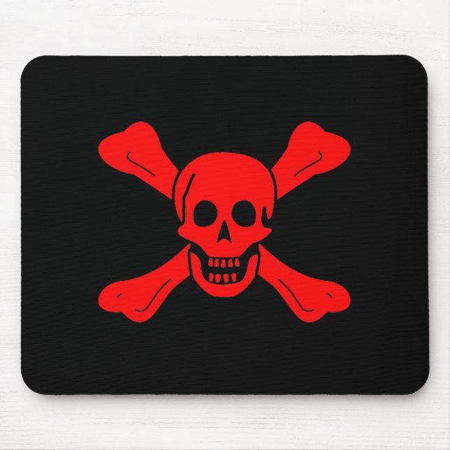 Richard Worley red skull mousepad (Front)