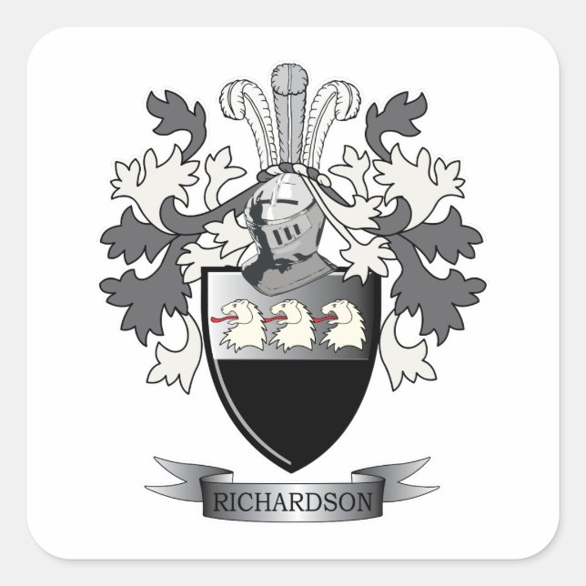 Richardson Coat of Arms Square Sticker (Front)