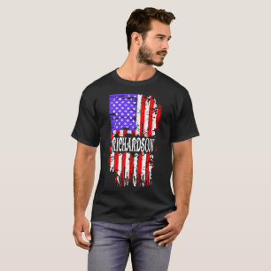 Richardson USA Flag Last Name Surname Proud Gift T-Shirt