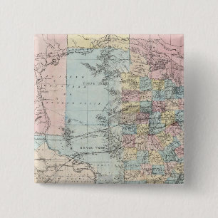 Richardson's New Map Of The State Of Texas 2 Inch Square Button