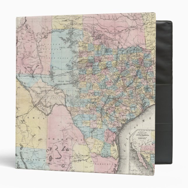 Richardson's New Map Of The State Of Texas Binder (Front/Inside)