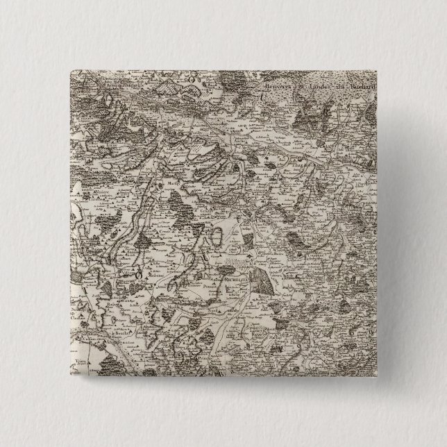 Richelieu, Saumur 2 Inch Square Button (Front)