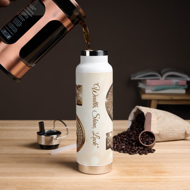 "Riches Diamond Shine" Water Bottle (Coffee)