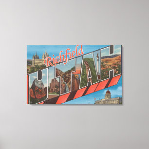 Richfield, Utah - Large Letter Scenes Canvas Print