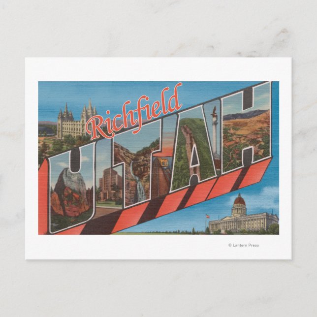 Richfield, Utah - Large Letter Scenes Postcard (Front)