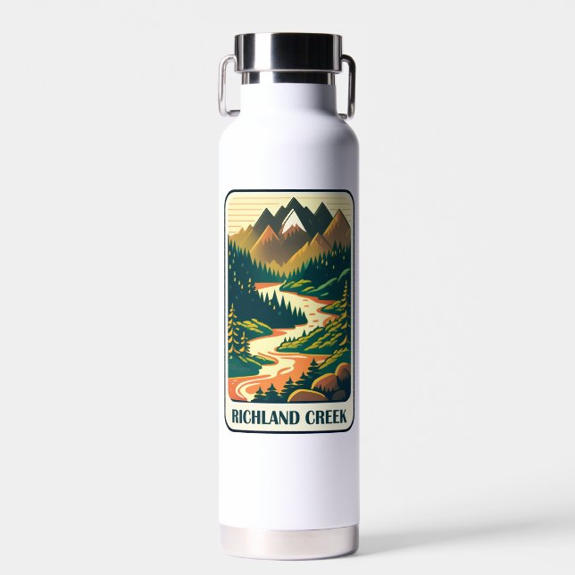 Richland Creek Arkansas Colours Water Bottle (Front)