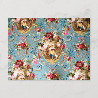Richloom Fragonard Cornflower Blue French Country Postcard
