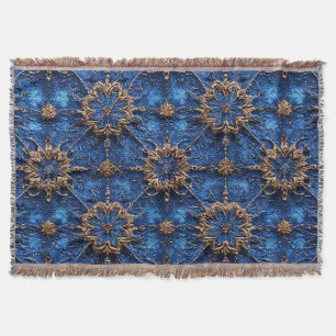 Richly textured pattern throw blanket