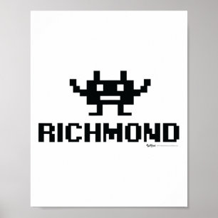 Richmond 8-bit Gamer City Poster