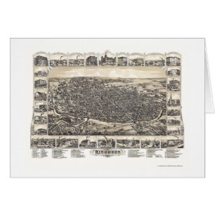 Richmond, DANS la carte panoramique - 1884