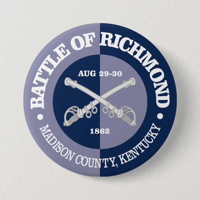 Richmond Ky (B&G) 3 Inch Round Button (Front)