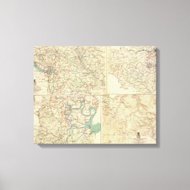 Richmond, Petersburg, Five Forks Canvas Print (Front)