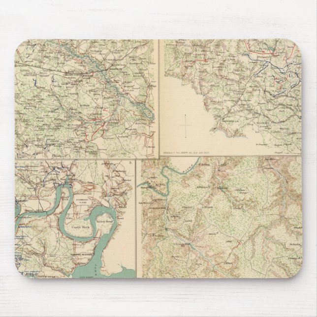 Richmond, Petersburg, Five Forks Mouse Pad (Front)