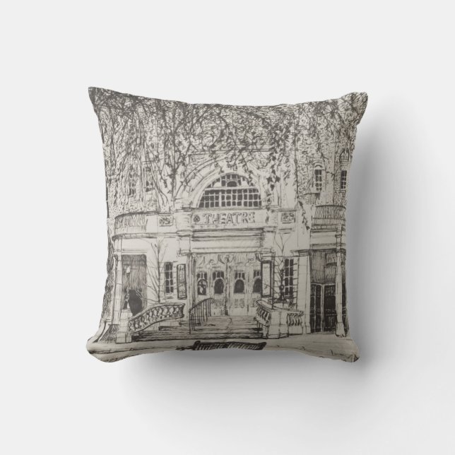 Richmond Theatre London UK. 2004 Throw Pillow (Front)