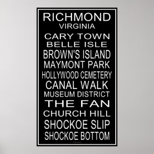 Richmond Virginia Bus roll Poster