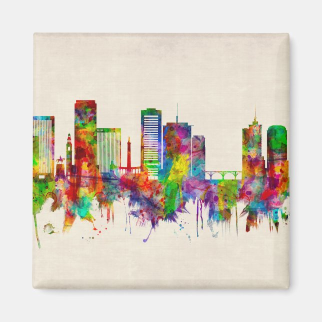 Richmond Virginia Skyline Magnet (Front)