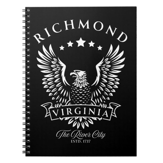 Richmond Virginia Vintage Eagle Notebook (Front)