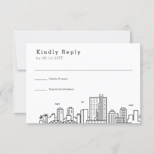  Richmond Wedding   Stylized Skyline RSVP Card
