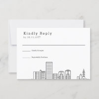 Richmond Wedding | Stylized Skyline RSVP