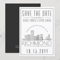 Richmond Wedding | Stylized Skyline Save the Date 