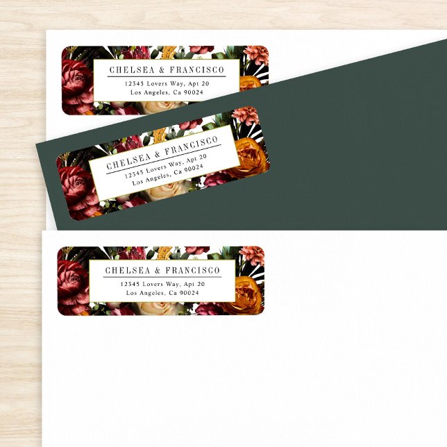 Richness of Spring Colourful Wedding Return Addres (Creator Uploaded)