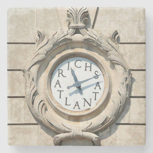 Richs Clock Downtown Atlanta Marble Stone Coaster. Coaster