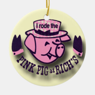 Rich's Pink Pig, Pink Pig, Pink Pig  Ceramic Ornament