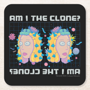 RICK AND MORTY™   Am I The Clone? Square Paper Coaster