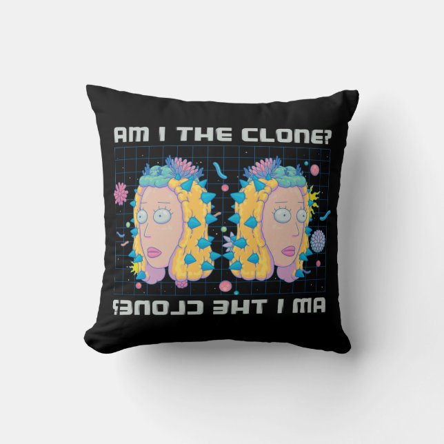 RICK AND MORTY™ | Am I The Clone? Throw Pillow (Front)