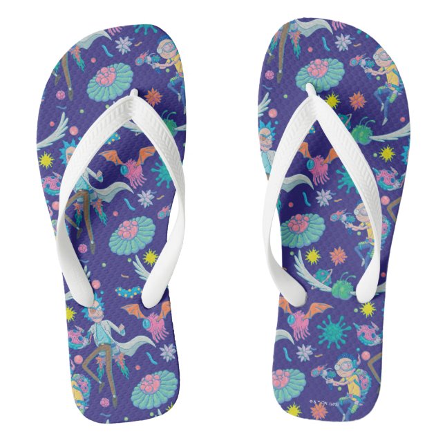 RICK AND MORTY™ | Among Infected Cells Pattern Flip Flops (Footbed)